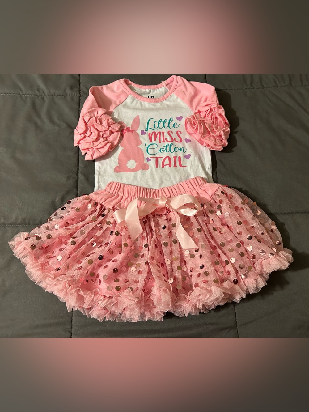 Little Miss Cotton Tail Pink Girls' Matching Set